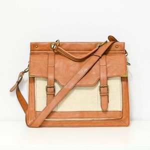 Hibou Little Burgundy Brown Vegan Leather Satchel